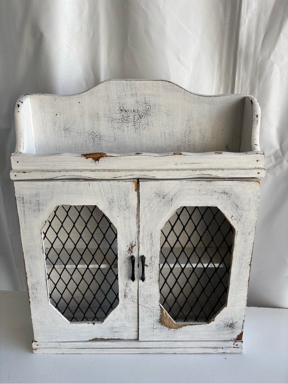 Little vintage wooden spice cabinet refurbished